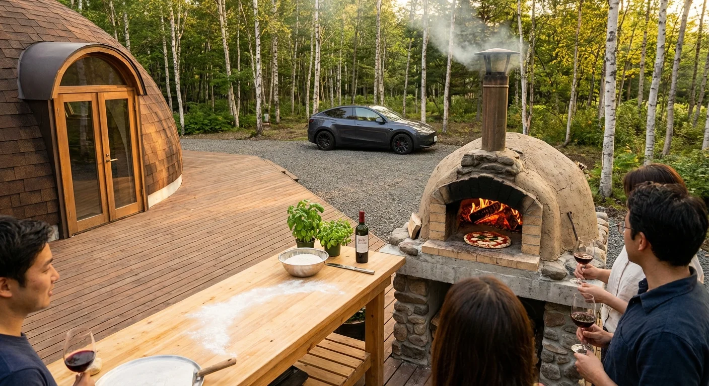 薪ピザ窯 — デッキで石窯ピザ