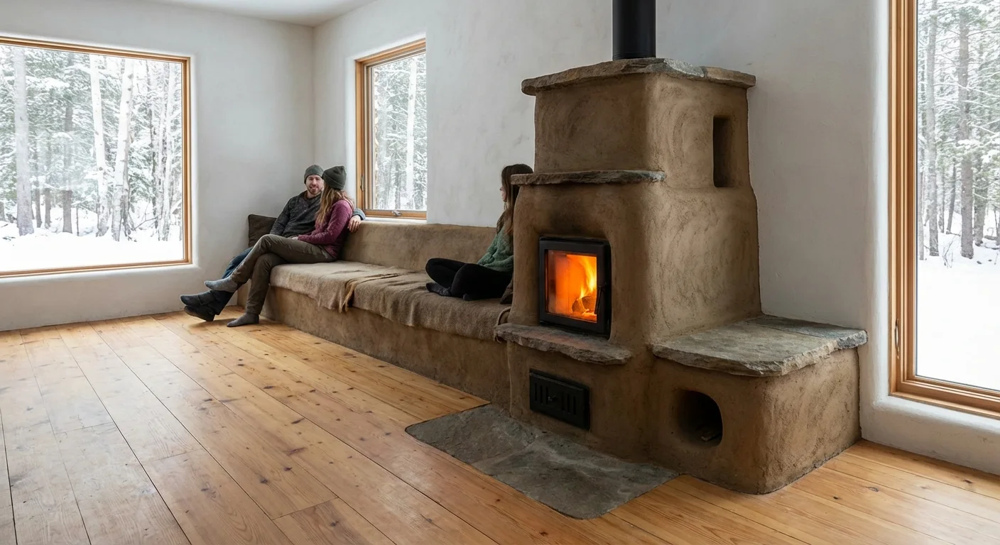 ロケットマスヒーター — 蓄熱ベンチ