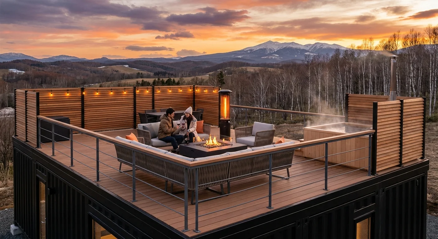 屋上テラス360° — 春の緑のパノラマ