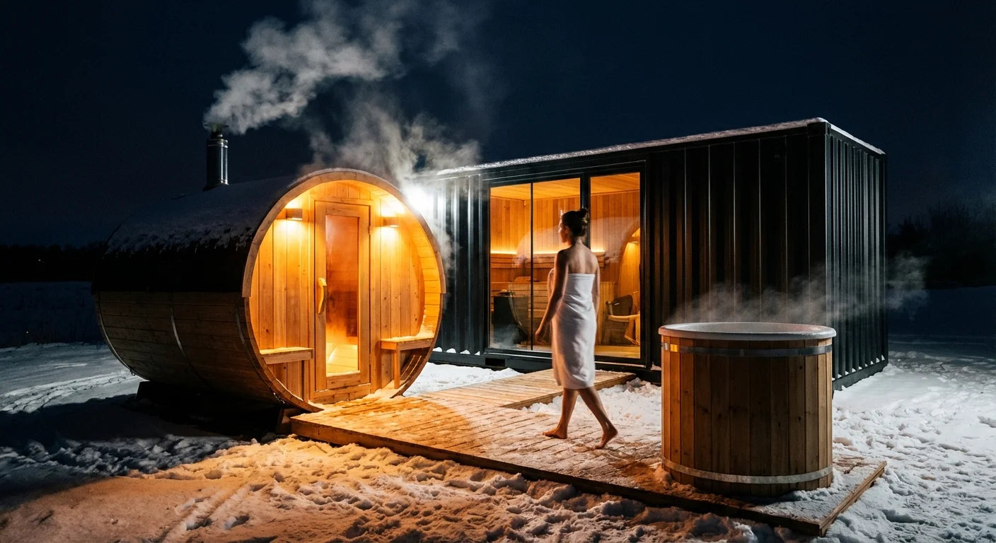 コンテナヴィラ 専用バレルサウナ