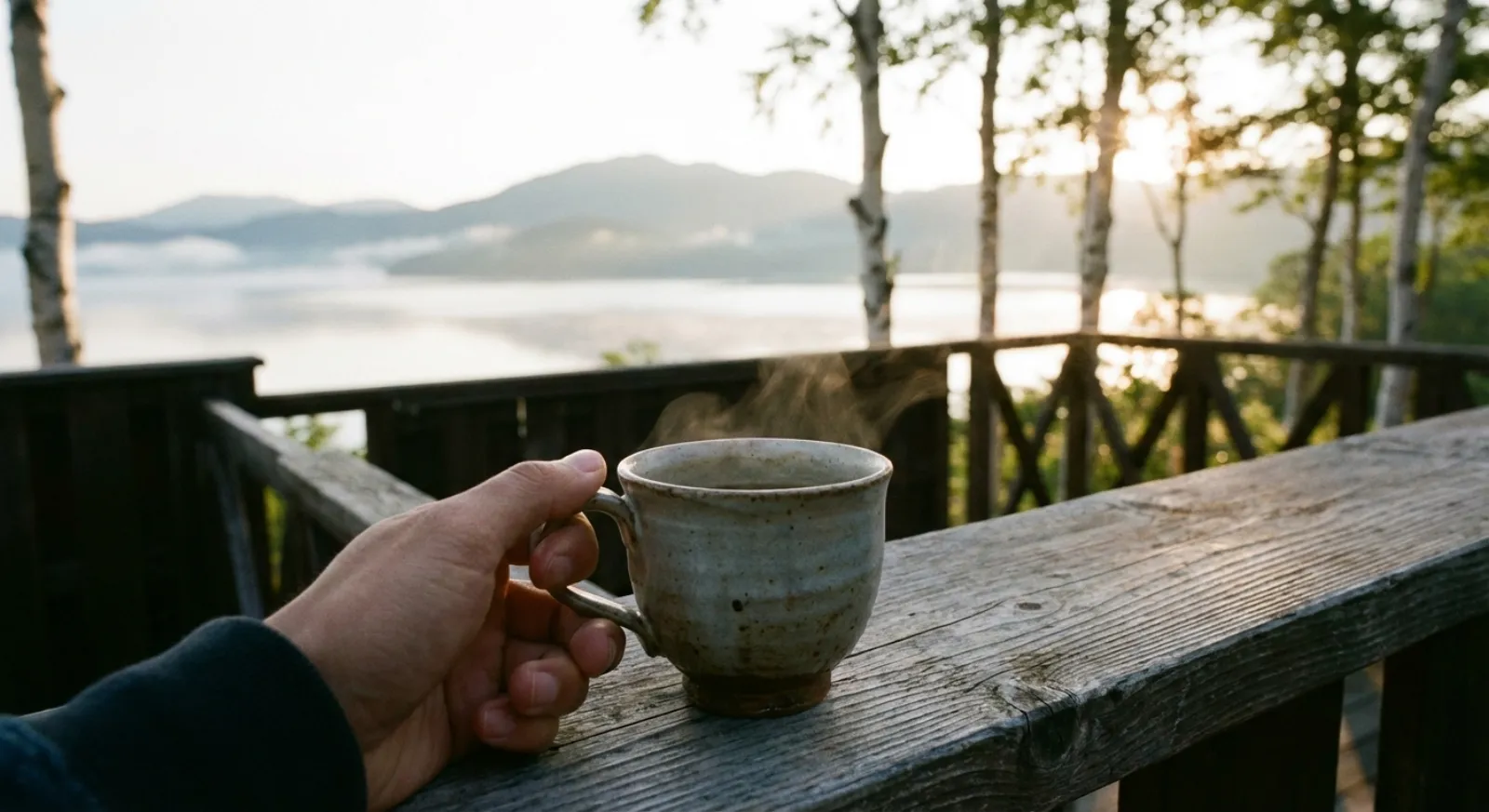 TAPKOP 朝のデッキ